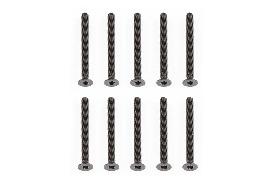 Team Associated 3x30mm Fine Thread Countersunk Head Screws 10Pcs image 77016