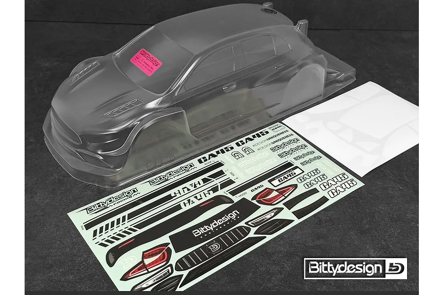 Bittydesign 1/10 C45 190mm FWD Unpainted Body Shell w/ Decal Sheet image 77062