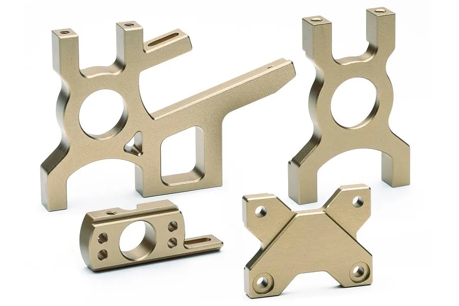 Maverick Gold Aluminium Centre Differential &amp;amp; Motor Mount Set image 77202