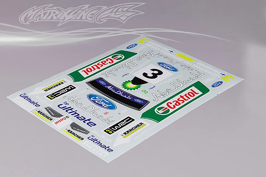 Matrixline 1/10 Ford Focus Decal Sheet Option 2 image 77230