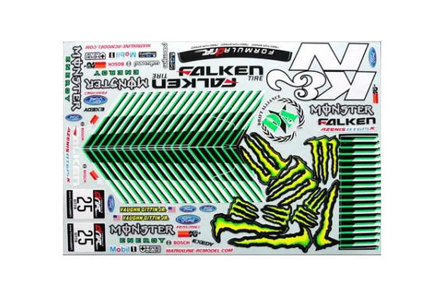 Matrixline 1/10 Mustang Optional Decal Sheet image 77232