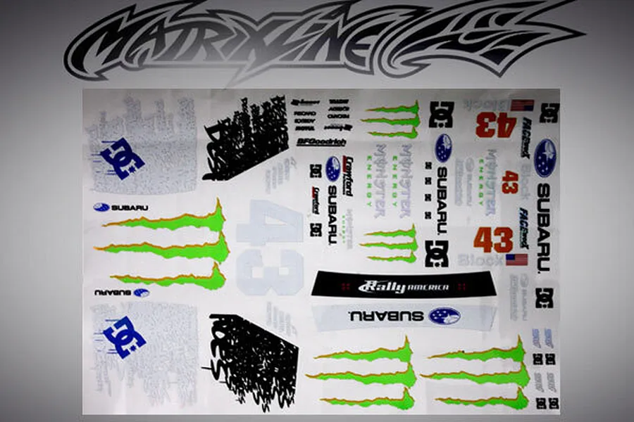 Matrixline 1/10 WRX Optional Decal Sheet image 77233