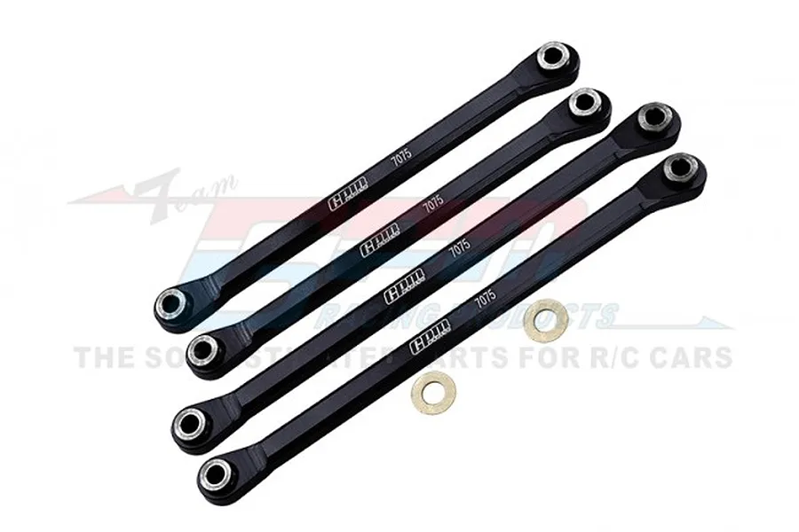 GPM Black Aluminium Front &amp;amp; Rear Lower Chassis Linkages 4Pcs image 77296