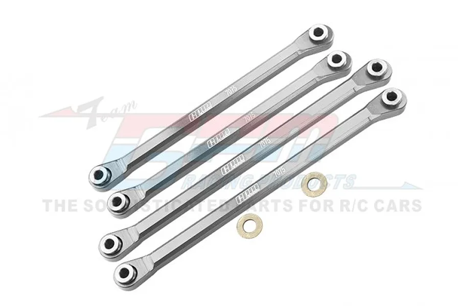 GPM Silver Aluminium Front &amp;amp; Rear Lower Chassis Linkages 4Pcs image 77298