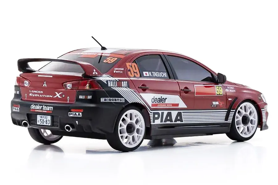 Kyosho Mini-Z Mitsubishi Lancer Evolution X RC Drift Car Electric AWD RTR - Mitsubishi Motors Dealer Team image 77345