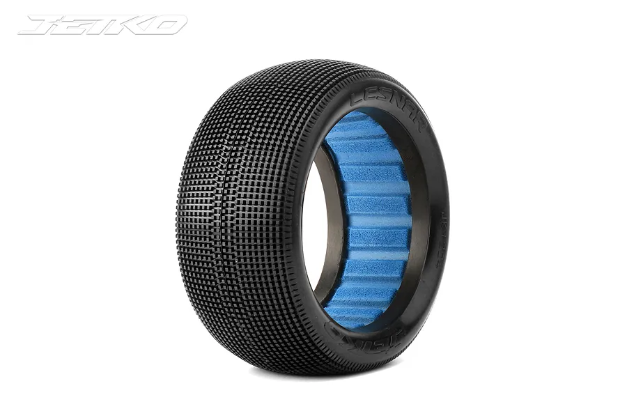 Jetko 1/8 Lesnar Ultra Soft Tyres on White Dish Rims - Glued Wheels 2Pcs image 3
