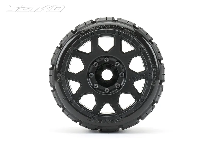 Jetko 3.6&amp;quot; Tomahawk SGT Medium Soft Belted Tyres on Black Claw Rims - Glued Wheels 2Pcs image 77587