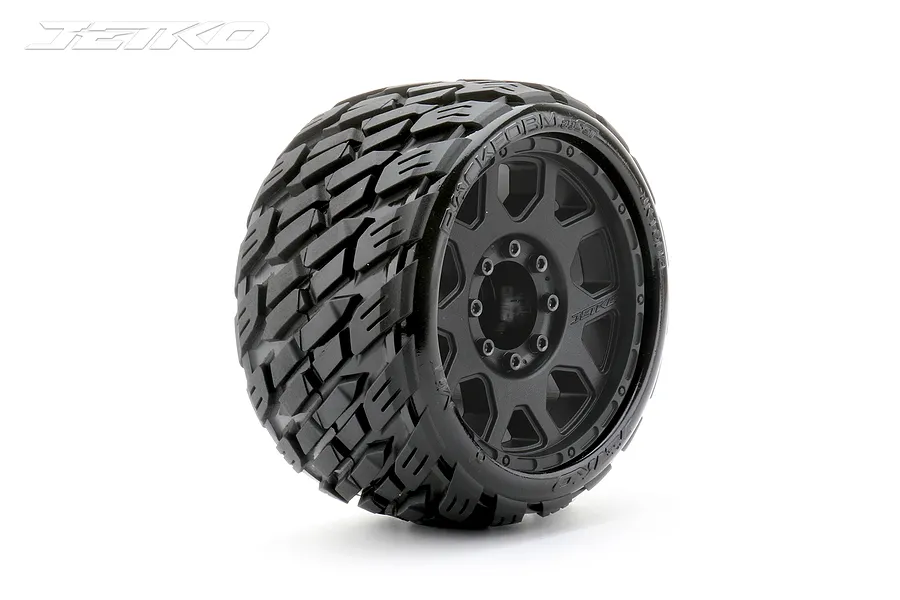 Jetko 3.6&amp;quot; Rockform SGT Medium Soft Belted Tyres on Black Claw Rims - Glued Wheels 2Pcs image 77632