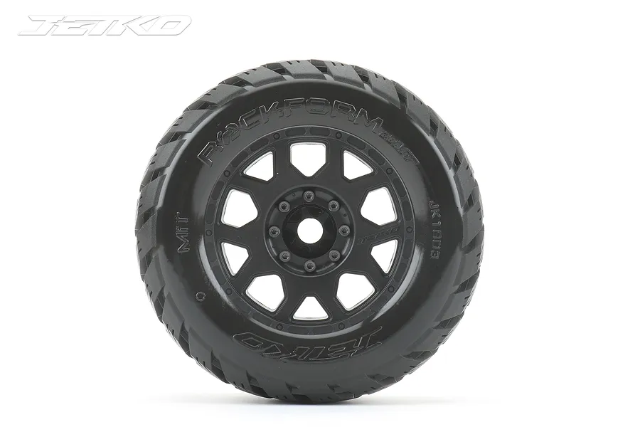 Jetko 3.6&amp;quot; Rockform MT Medium Soft Belted Tyres on (1/2&amp;quot; Off Set) Black Claw Rims - Glued Wheels 2Pcs image 77692