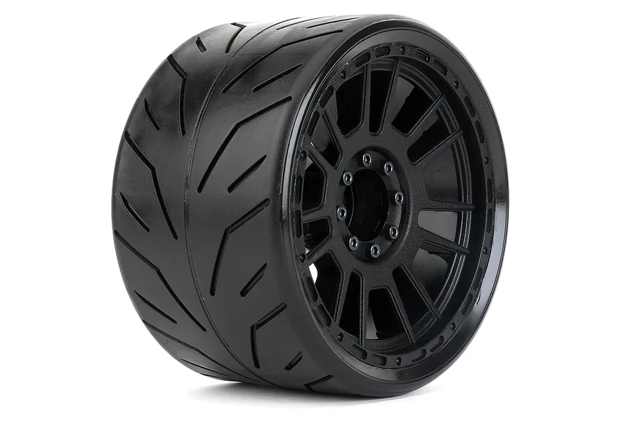 Jetko 4.0&amp;quot; Black Phoenix SMT Medium Soft Belted Tyres on Black Claw Rims - Glued Wheels 2Pcs image 77711