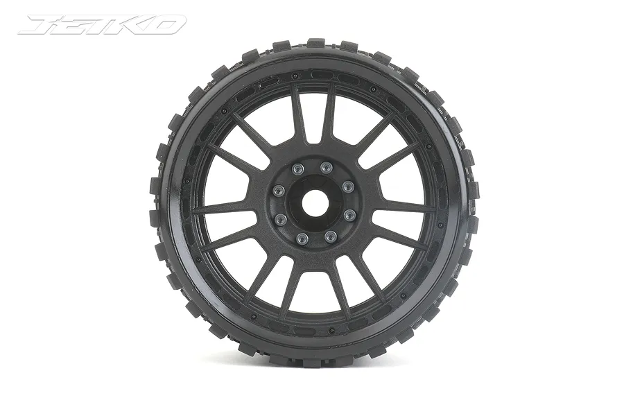 Jetko 4.0&amp;quot; Prophet SMT Medium Soft Belted Tyres on Black Claw Rims - Glued Wheels 2Pcs image 77724