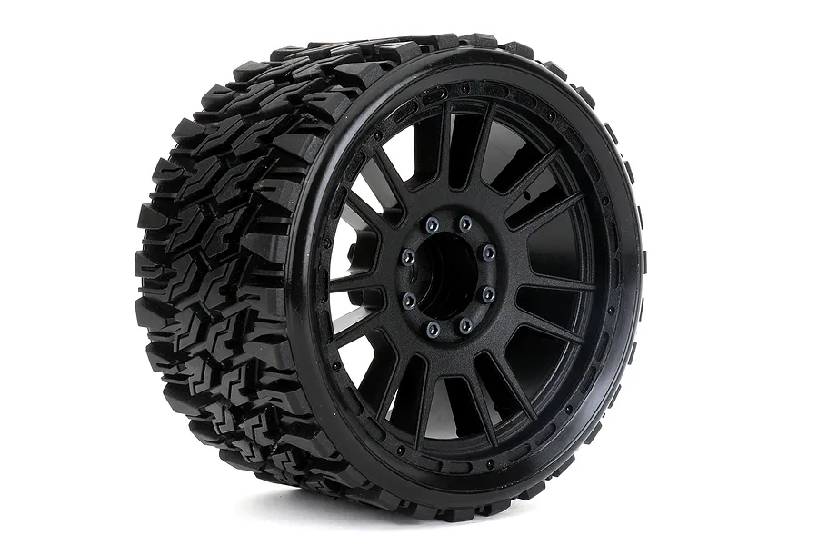 Jetko 4.0&amp;quot; Prophet SMT Medium Soft Belted Tyres on (1/2&amp;quot; Off Set) Black Claw Rims - Glued Wheels 2Pcs image 77729