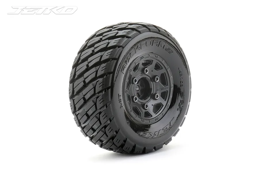 Jetko 2.9&amp;quot; Rockform SC Medium Soft Tyres on Black Claw Rims - Glued Wheels 2Pcs image 77952