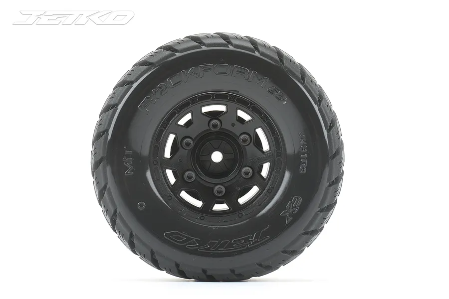 Jetko 2.9&amp;quot; Rockform SC Medium Soft Tyres on Black Claw Rims - Glued Wheels 2Pcs image 77961