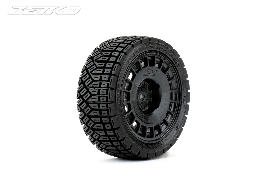 Jetko 1.9&amp;quot; Avantgarde Super Soft Rally Tyres on Black Radia Rims - Glued Wheels 4Pcs image 77974