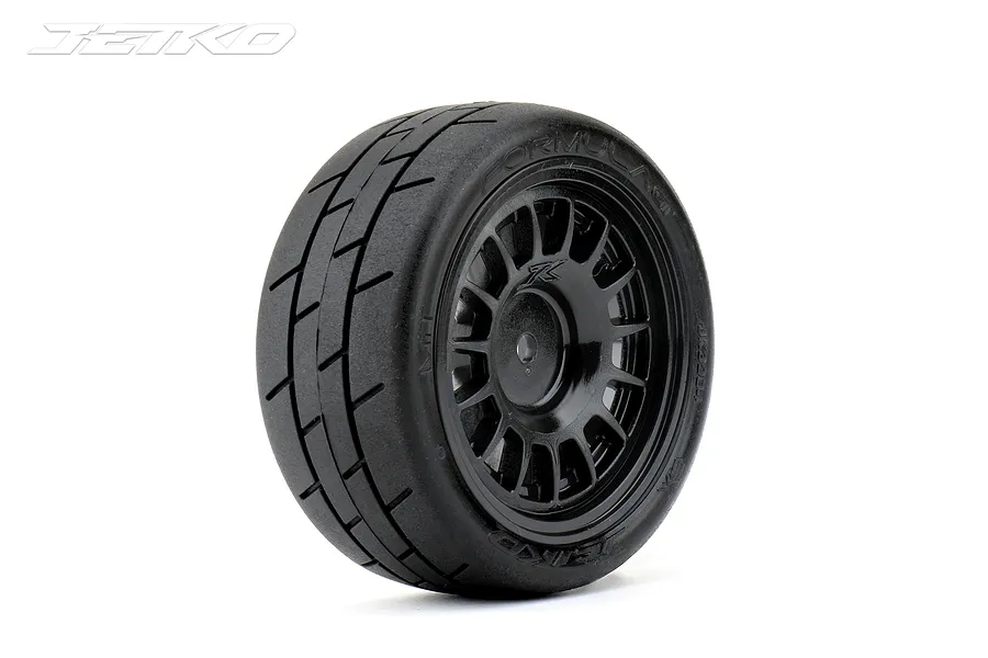 Jetko 1.9&amp;quot; Formula Super Soft Tyres on Black Radia Rims - Glued Wheels 2Pcs image 77982
