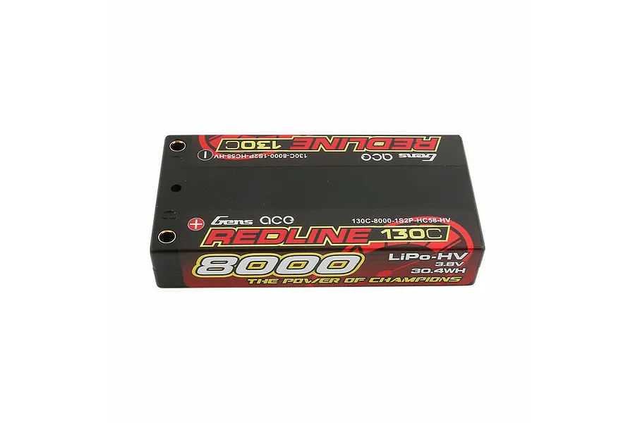 Gens Ace Redline 1S 3.8v 8000mAh 130C HV Hard Case LiPo Battery image 78159