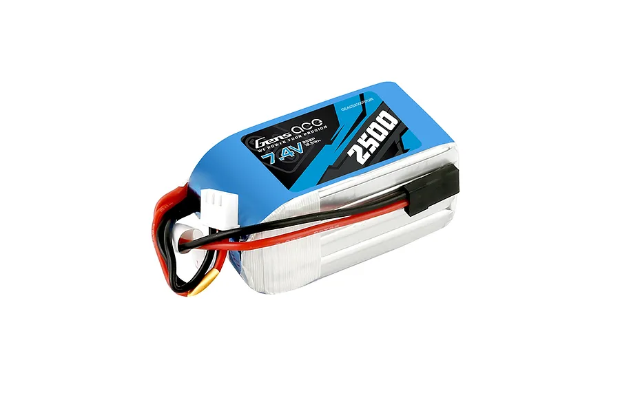 Gens Ace 7.4V 2500mAh Rx Soft Case LiPo Battery image 78160