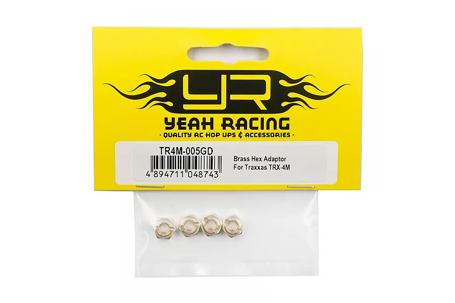 Yeah Racing Brass Wheel Hex Adapters 4Pcs image 78195