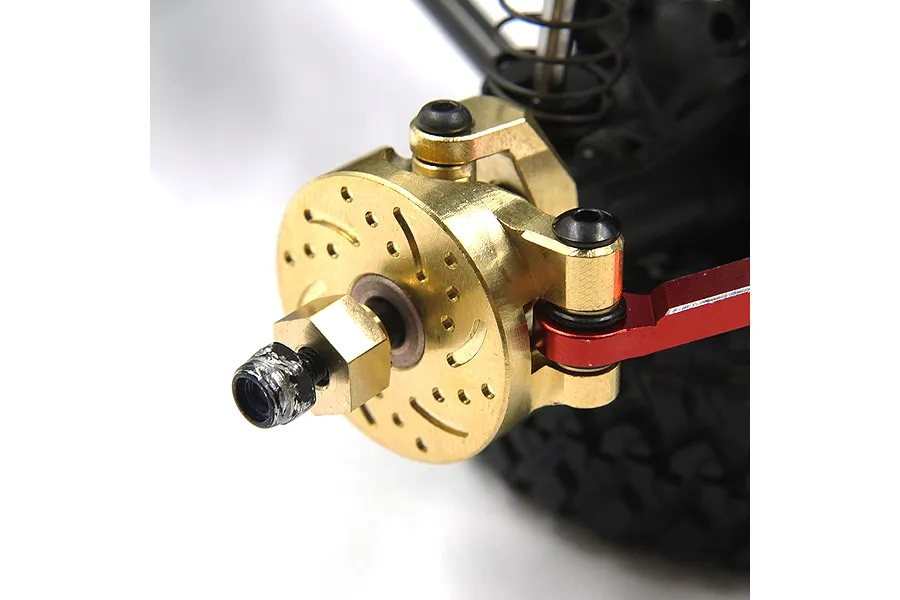 Yeah Racing Brass Hubs, Wheel Hexes &amp;amp; Diff Cover Upgrade Set image 78198