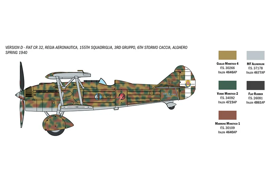Italeri 1/72 Fiat CR 32 Arrow Freccia Scaled Plastic Model Kit image 7