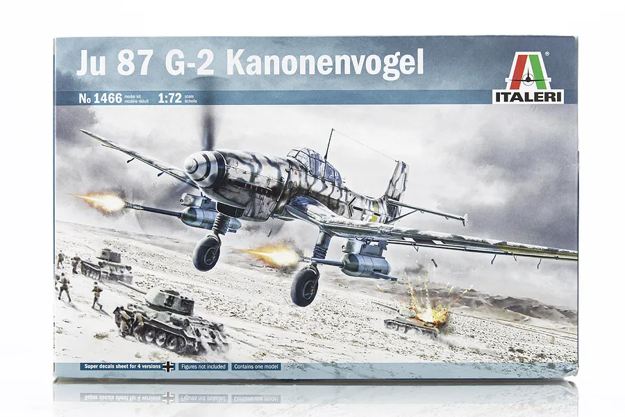 Italeri 1/72 Junker Ju-87G2 Kannonenvogel Fighter Scaled Plastic Model Kit image 78239