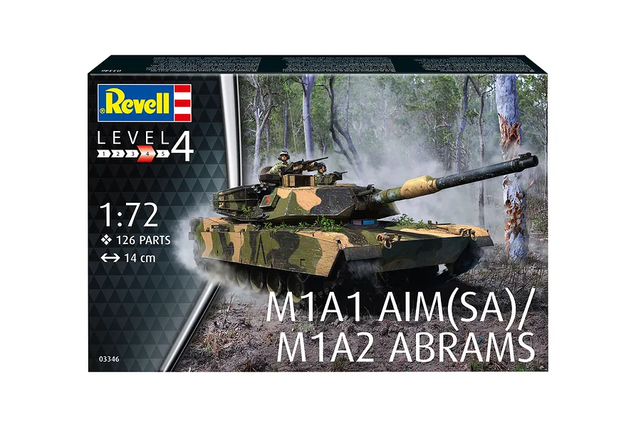 Revell 1/72 US M1A2 Abrams Tank Scaled Plastic Model Kit image 2