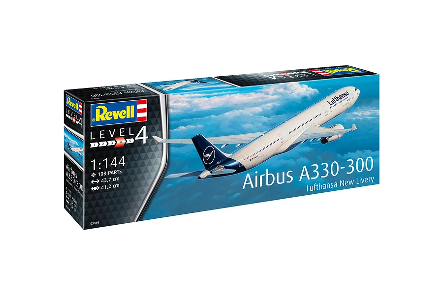 Revell 1/144 Airbus A330-300 Lufthansa New Livery Aircraft Scaled Plastic Model Kit image 78336
