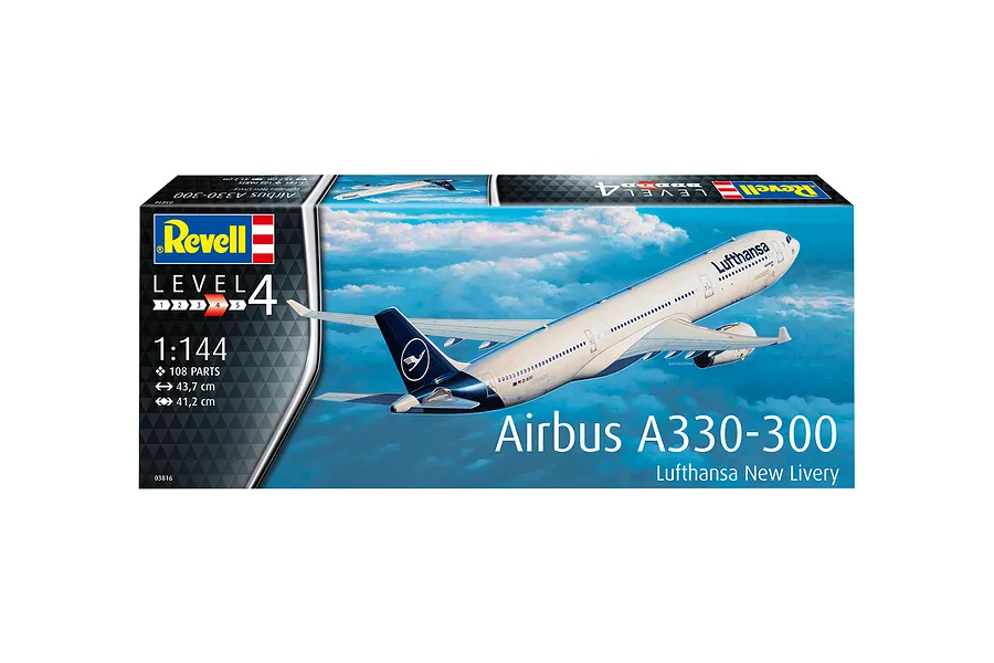 Revell 1/144 Airbus A330-300 Lufthansa New Livery Aircraft Scaled Plastic Model Kit image 78337