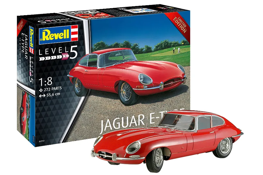 Revell 1/8 Jaguar E-Type Scaled Plastic Model Kit image 78349