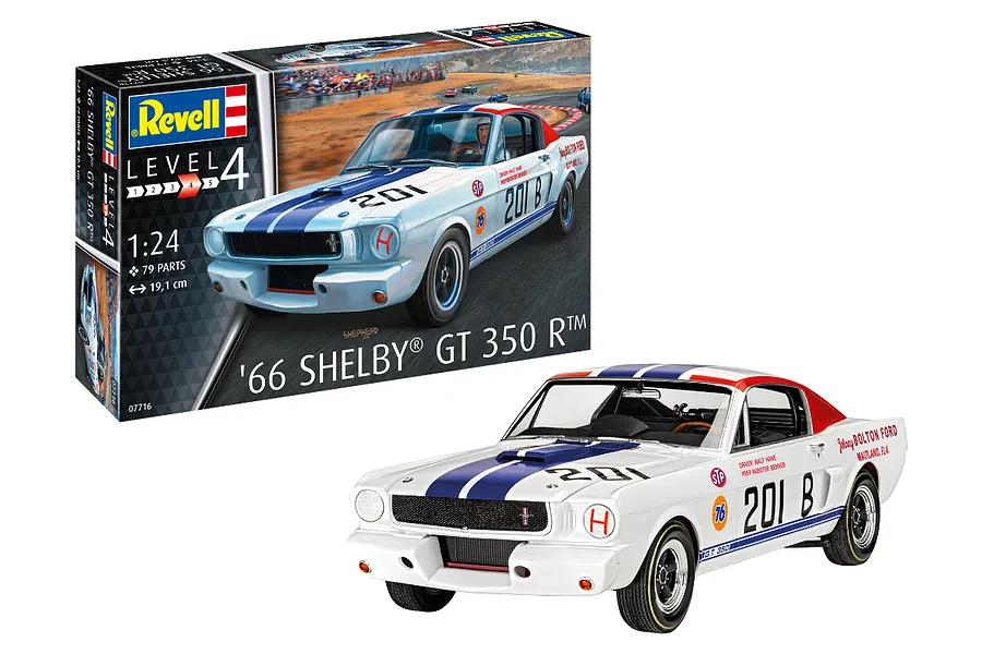 Revell 1/24 1966 Shelby GT 350 R Scaled Plastic Model Kit image 78370