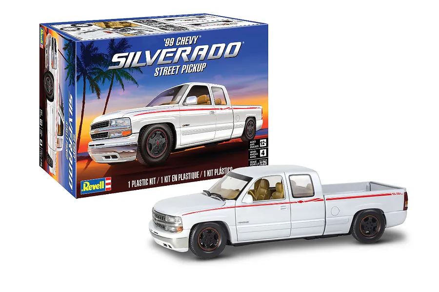 Revell 1/25 1999 Chevy Silverado Custom Pickup Scaled Plastic Model Kit image 78399