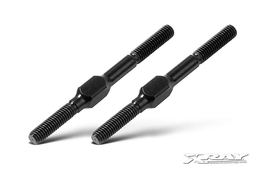 XRAY Black Aluminium 3x39mm Turnbuckles 2Pcs image 78548