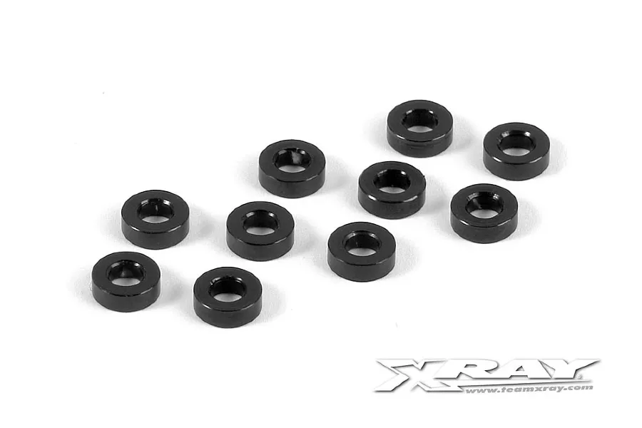 XRAY Black Aluminium 3x6x2.0MM Shims 10Pcs image 78558