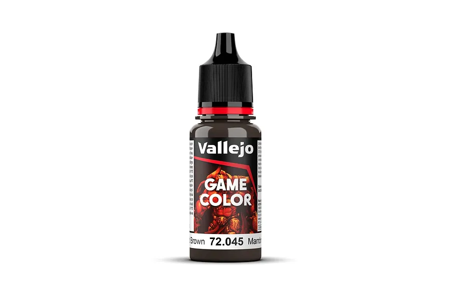 Vallejo Game Colour Charred Brown Acrylic Paint 18ml image 1