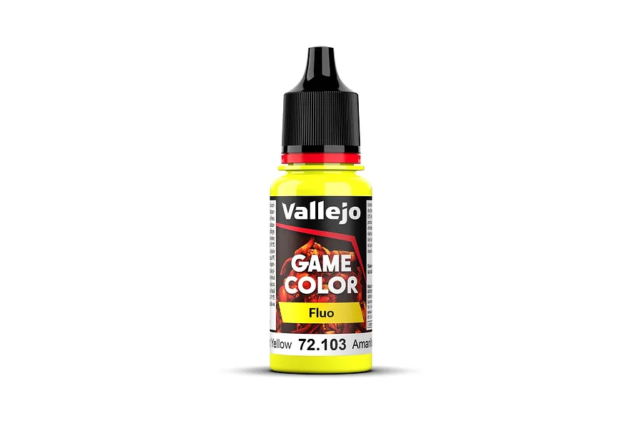 Vallejo Game Colour Fluorescent Yellow Acrylic Paint 18ml image 78762