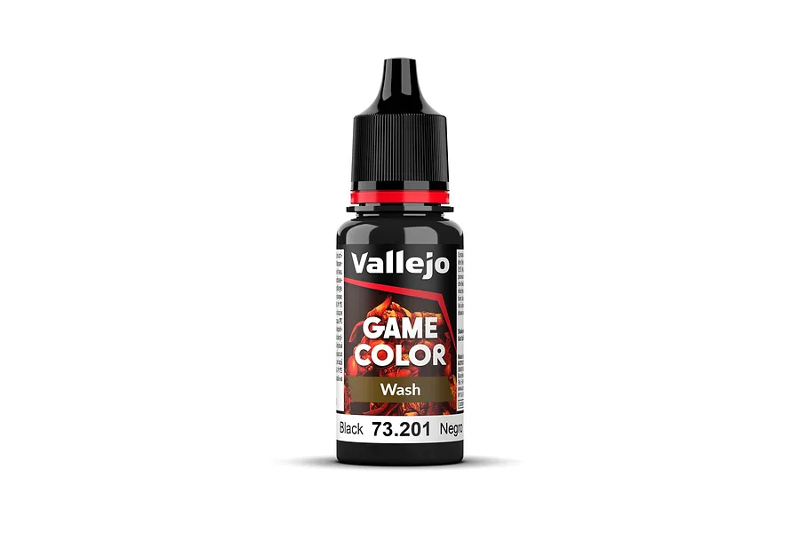Vallejo Game Colour Wash Black Acrylic Paint 18ml image 78777