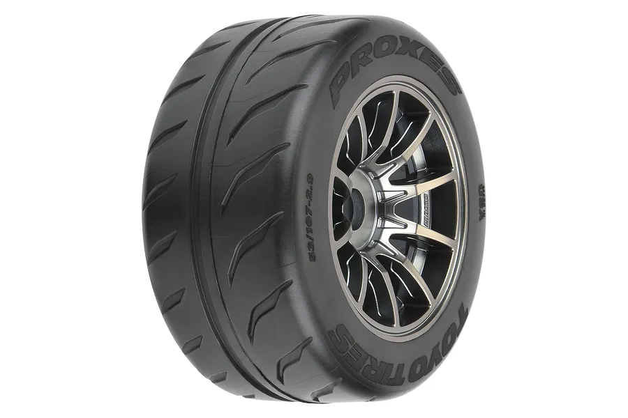 Pro-Line 2.9&amp;quot; Toyo Proxes R888R S3 Rear Belted Tyres on Gunmetal Spectre Rims - Glued Wheels 2Pcs image 78814