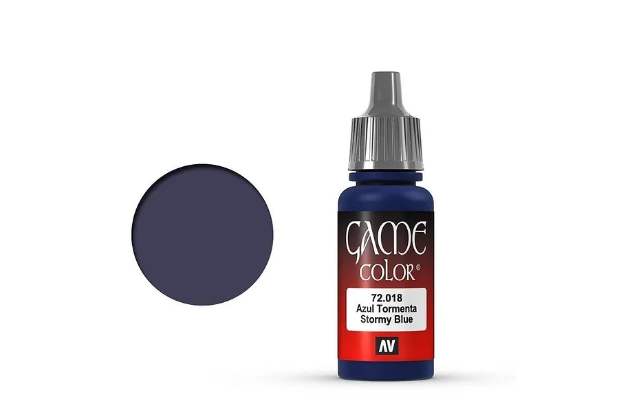 Vallejo Game Colour Stormy Blue Acrylic Paint 17 ml image 78895