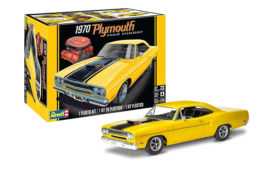 Revell 1/24 1970 Plymouth Roadrunner Scaled Plastic Model Kit image 78943