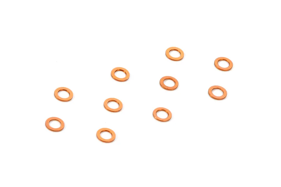 XRAY Orange Aluminium 3x6x3mm Shims 10Pcs image 78974
