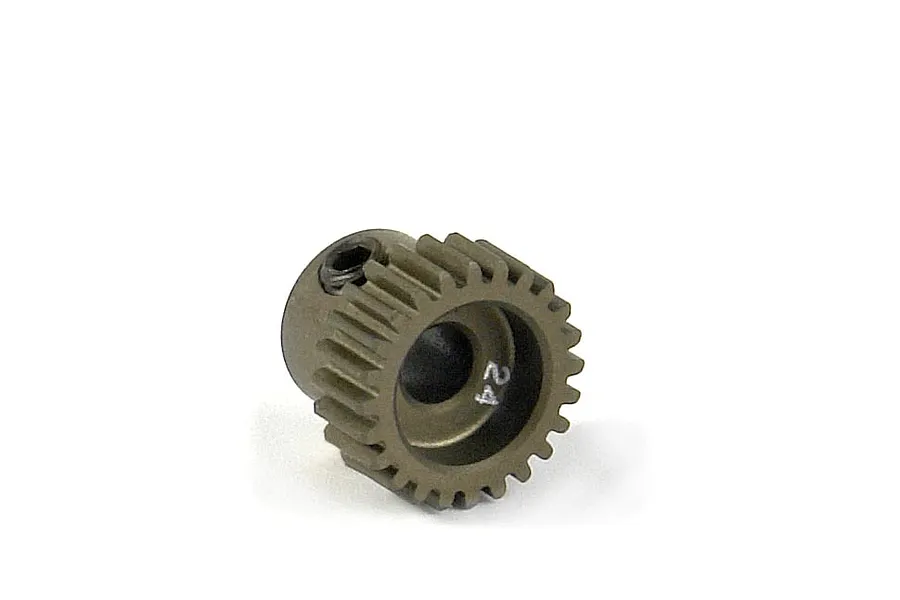 A bronze-coloured XRAY 24-tooth pinion gear with a set screw, shown against a white background.