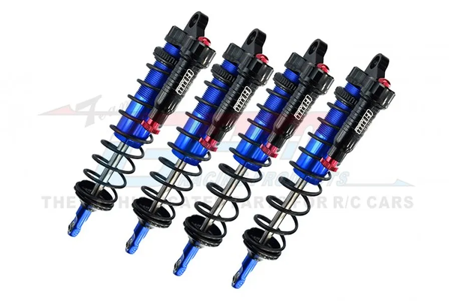 GPM Blue Aluminium Front &amp;amp; Rear Piggyback Shock Set 4Pcs image 79020