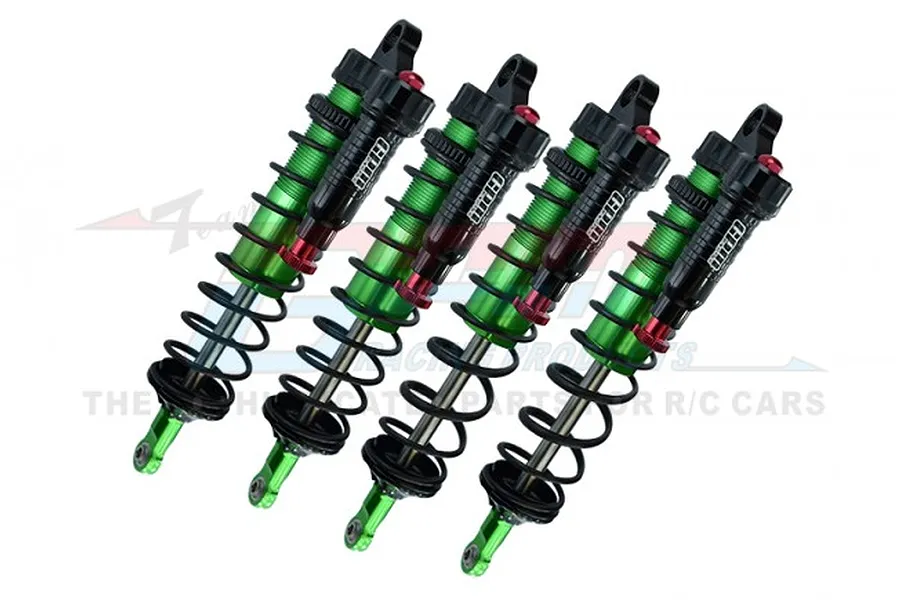 GPM Green Aluminium Front &amp;amp; Rear Piggyback Shock Set 4Pcs image 79022