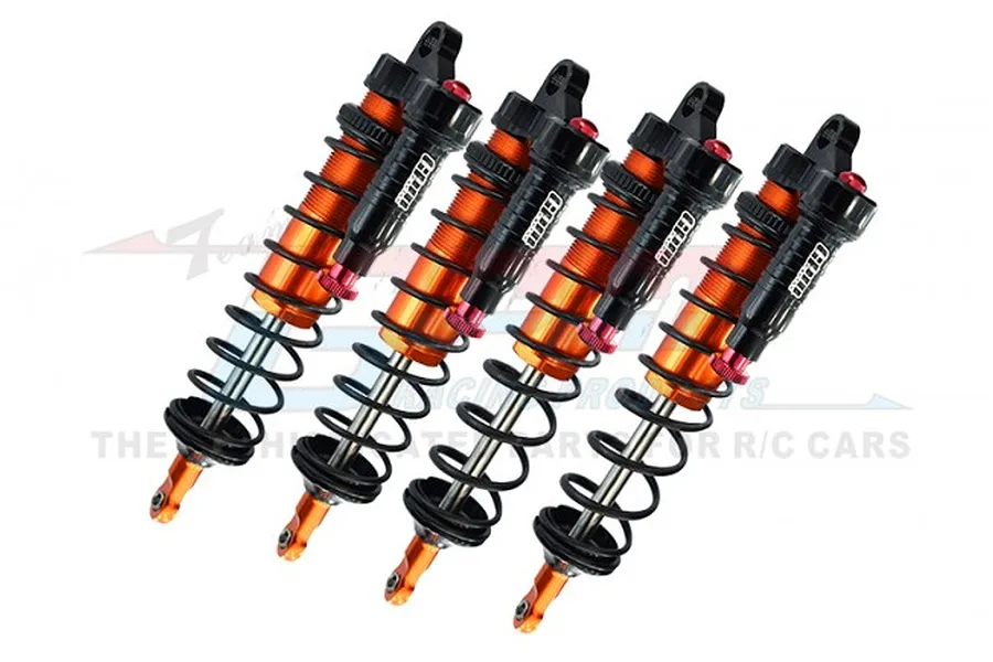 GPM Orange Aluminium Front &amp;amp; Rear Piggyback Shock Set 4Pcs image 79023