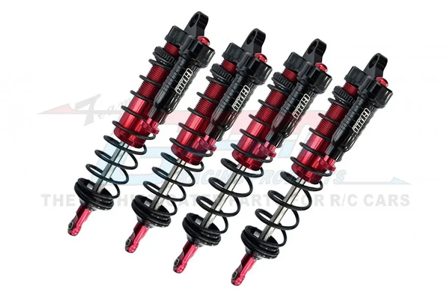 GPM Red Aluminium Front &amp;amp; Rear Piggyback Shock Set 4Pcs image 79024