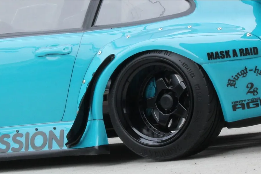 Pandora 2.05&amp;quot; Rear (16mm Off-Set) RWB (RAUH-Welt BEGRIFF) S-1 Black Display Rims 2Pcs image 2