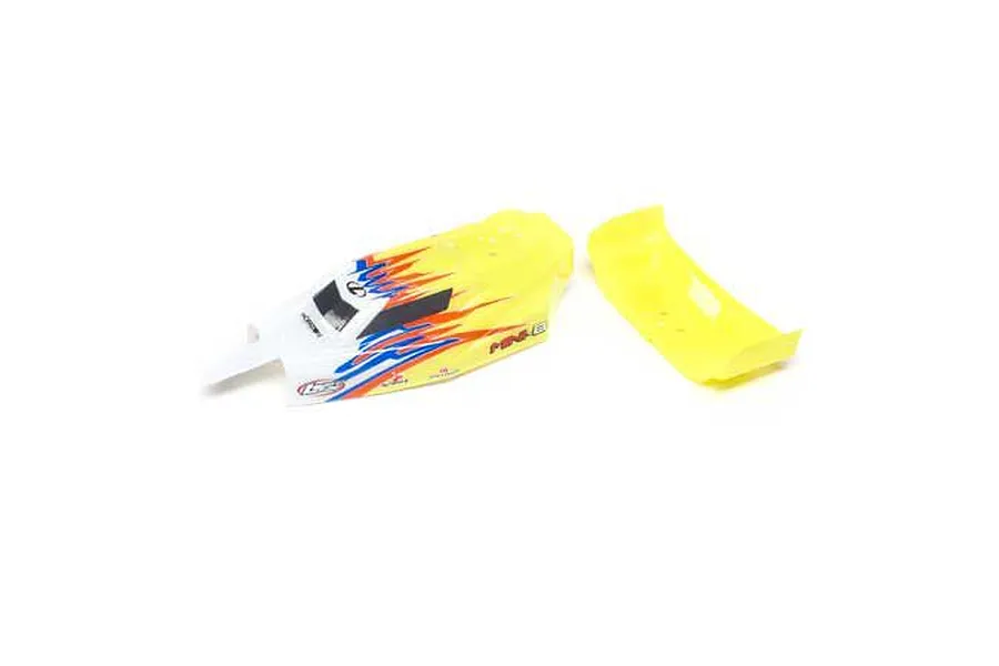 Losi Yellow &amp;amp; White Mini-B Body Shell image 79158