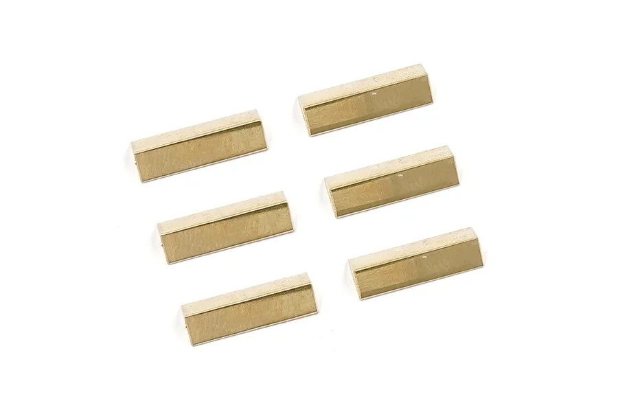 Yeah Racing Brass Chassis Weights 6Pcs image 79275
