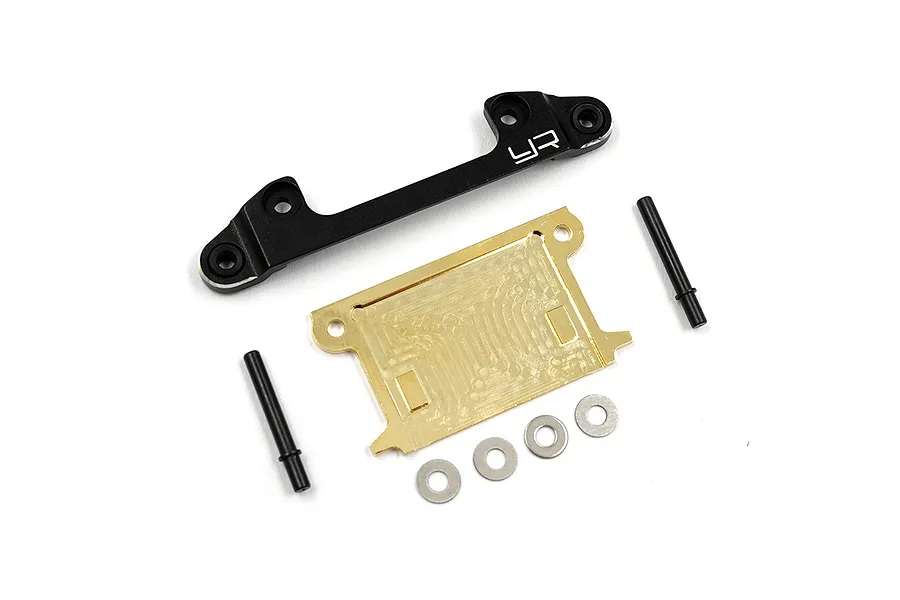 Yeah Racing Black Aluminium &amp;amp; Brass Front Lower Arms Set image 79294